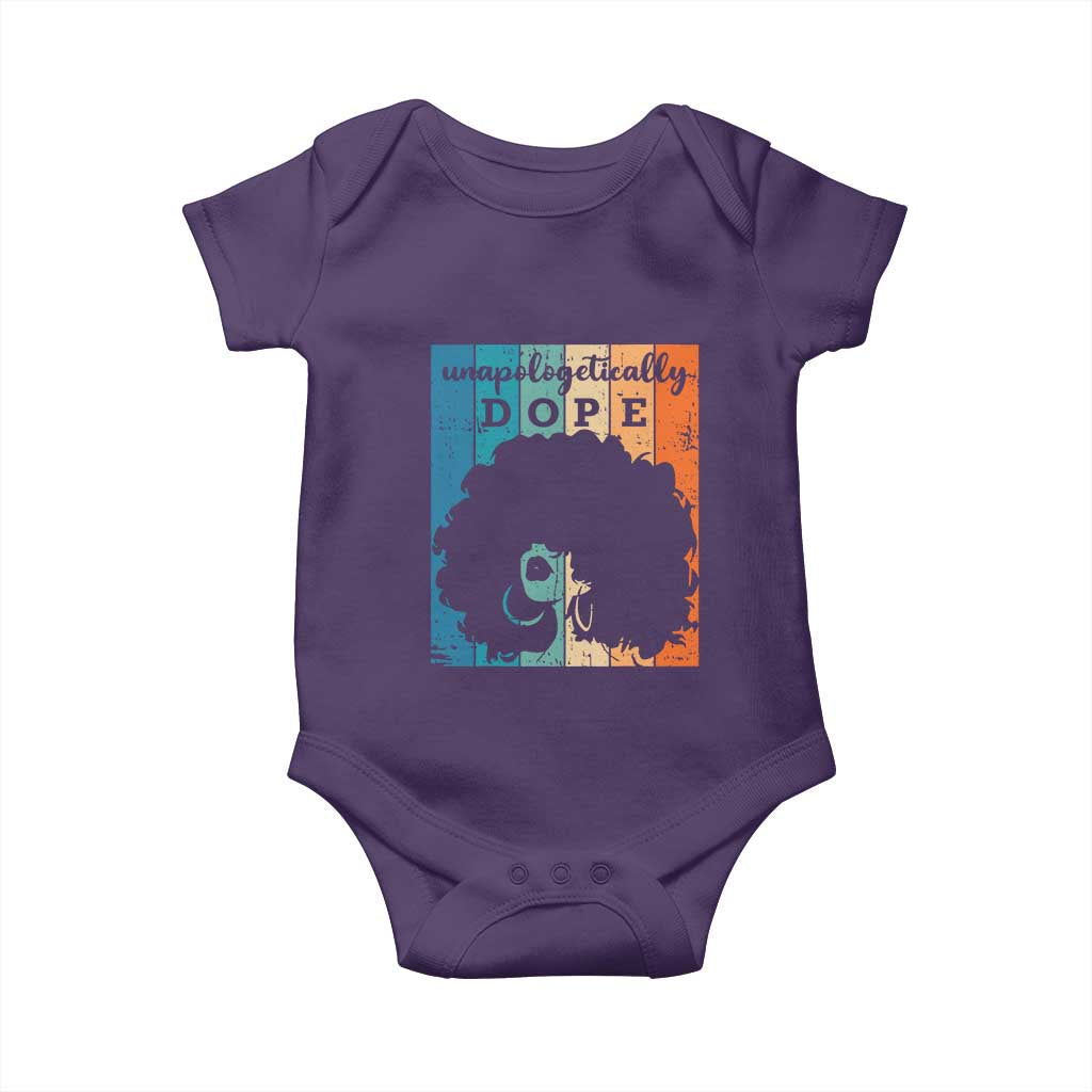 Unapologetically Dope Black Baby Onesie African American Pride TS01 Purple Print Your Wear