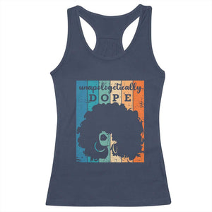 Unapologetically Dope Black Racerback Tank Top African American Pride TS01 Navy Print Your Wear