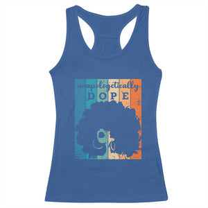 Unapologetically Dope Black Racerback Tank Top African American Pride TS01 Royal Blue Print Your Wear