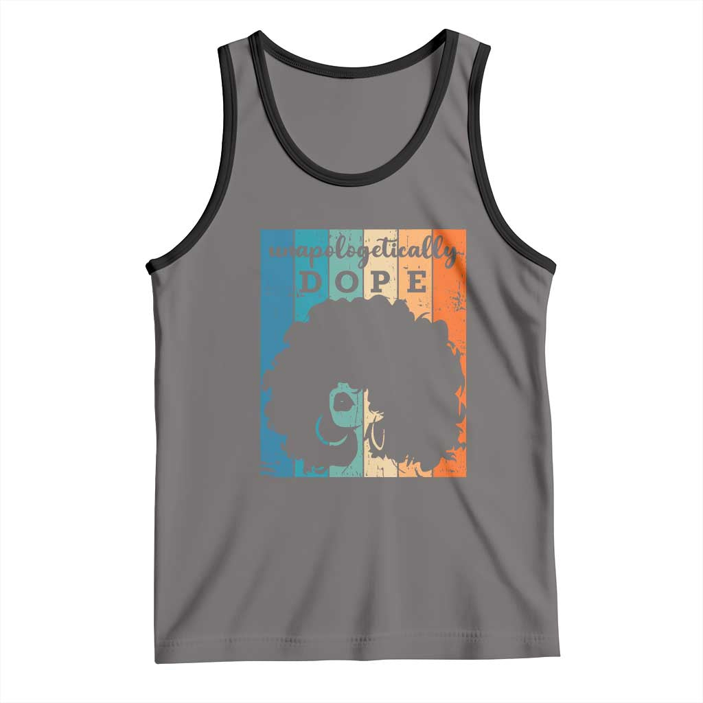 Unapologetically Dope Black Tank Top African American Pride TS01 Deep Heather Black Print Your Wear