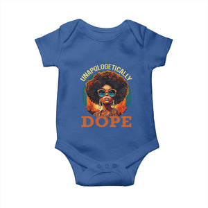 Black Women Unapologetically Dope Baby Onesie Juneteenth Black History TS01 Royal Blue Print Your Wear