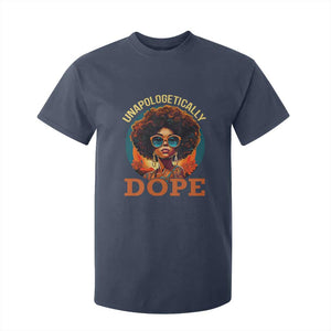 Black Women Unapologetically Dope T Shirt For Kid Juneteenth Black History TS01 Navy Print Your Wear