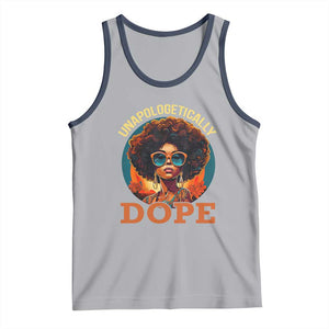 Black Women Unapologetically Dope Tank Top Juneteenth Black History TS01 Athletic Heather Navy Print Your Wear
