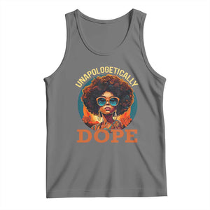 Black Women Unapologetically Dope Tank Top Juneteenth Black History TS01 Black Heather Print Your Wear