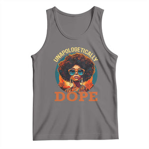 Black Women Unapologetically Dope Tank Top Juneteenth Black History TS01 Deep Heather Print Your Wear
