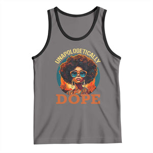 Black Women Unapologetically Dope Tank Top Juneteenth Black History TS01 Deep Heather Black Print Your Wear