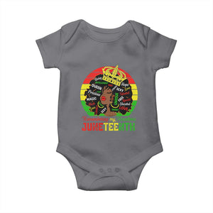 Black Women Baby Onesie Remembering My Ancestors Juneteenth Celebrate TS01 Charcoal Print Your Wear