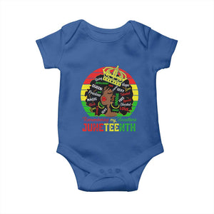 Black Women Baby Onesie Remembering My Ancestors Juneteenth Celebrate TS01 Royal Blue Print Your Wear