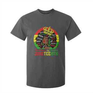 Black Women T Shirt For Kid Remembering My Ancestors Juneteenth Celebrate TS01 Dark Heather Print Your Wear