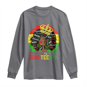 Black Women Long Sleeve Shirt Remembering My Ancestors Juneteenth Celebrate TS01 Charcoal Print Your Wear