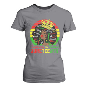 Black Women T Shirt For Women Remembering My Ancestors Juneteenth Celebrate TS01 Charcoal Print Your Wear
