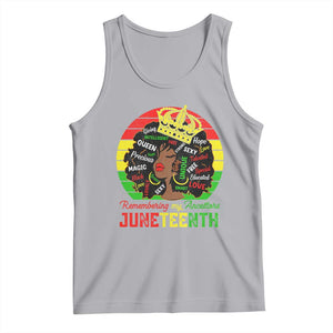 Black Women Tank Top Remembering My Ancestors Juneteenth Celebrate TS01 Athletic Heather Print Your Wear