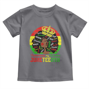 Black Women Toddler T Shirt Remembering My Ancestors Juneteenth Celebrate TS01 Charcoal Print Your Wear