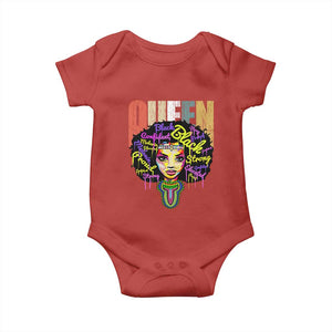 Black Queen Baby Onesie Proud Melanin Strong Educated Retro Vintage TS01 Red Print Your Wear