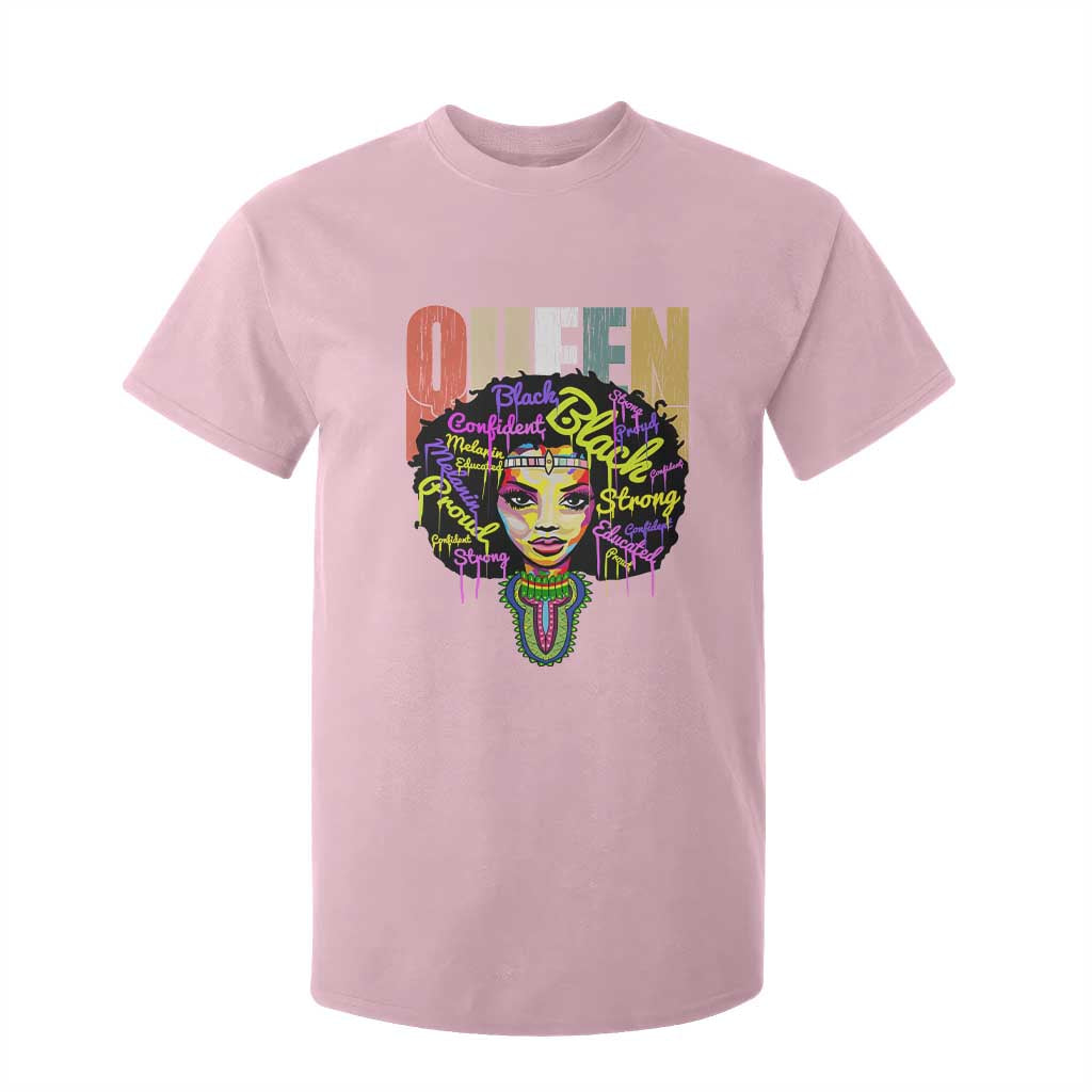 Black Queen T Shirt For Kid Proud Melanin Strong Educated Retro Vintage TS01 Light Pink Print Your Wear