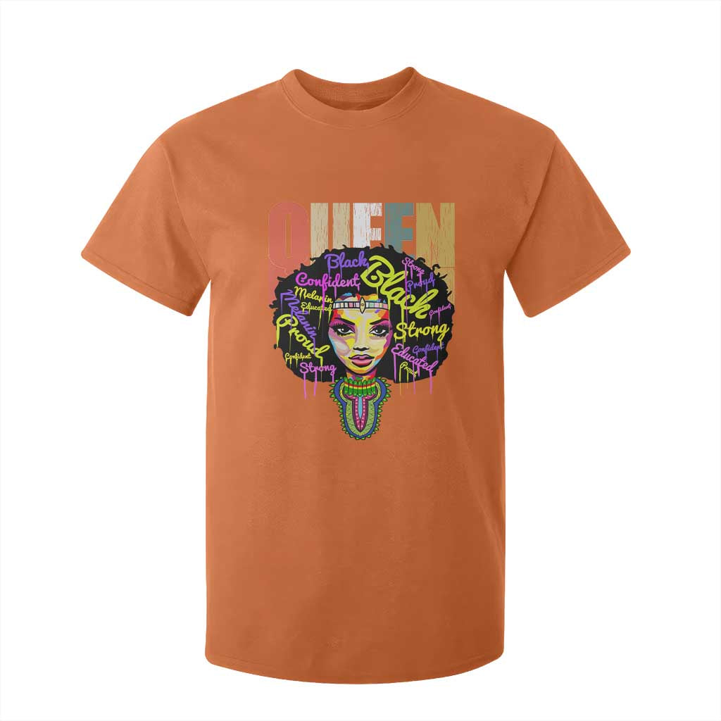 Black Queen T Shirt For Kid Proud Melanin Strong Educated Retro Vintage TS01 Orange Print Your Wear