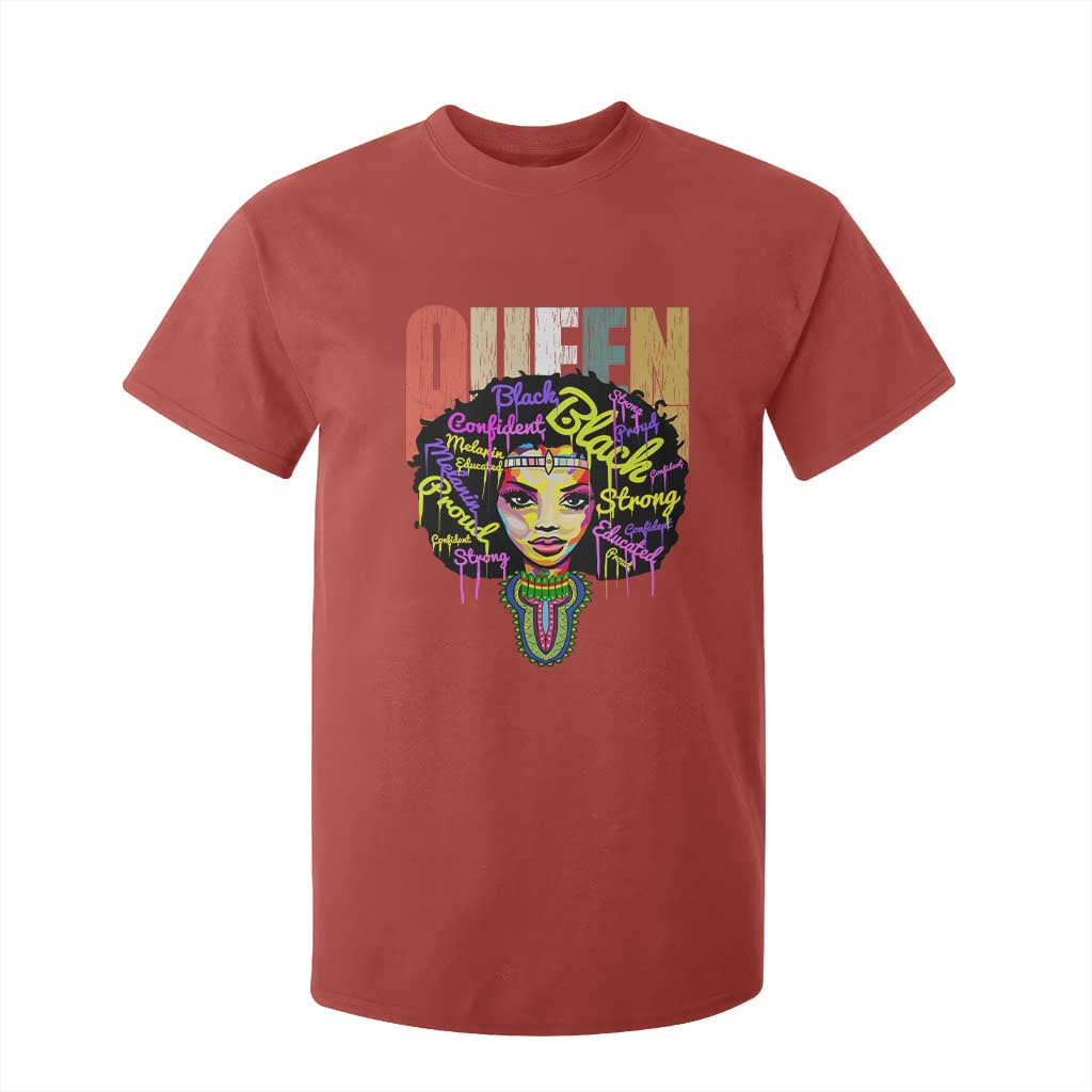 Black Queen T Shirt For Kid Proud Melanin Strong Educated Retro Vintage TS01 Red Print Your Wear