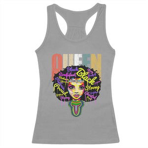 Black Queen Racerback Tank Top Proud Melanin Strong Educated Retro Vintage TS01 Sport Gray Print Your Wear