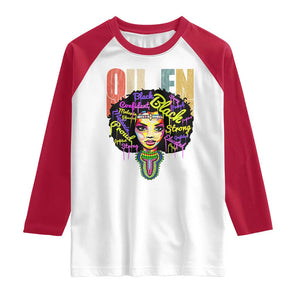 Black Queen Raglan Shirt Proud Melanin Strong Educated Retro Vintage TS01 White Red Print Your Wear