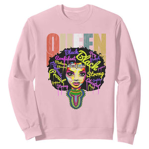 Black Queen Sweatshirt Proud Melanin Strong Educated Retro Vintage TS01 Light Pink Printyourwear