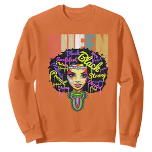 Black Queen Sweatshirt Proud Melanin Strong Educated Retro Vintage TS01 Orange Printyourwear