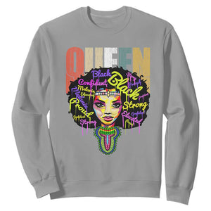 Black Queen Sweatshirt Proud Melanin Strong Educated Retro Vintage TS01 Sport Gray Printyourwear