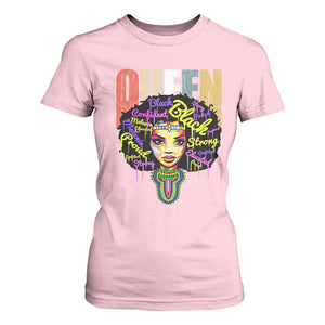 Black Queen T Shirt For Women Proud Melanin Strong Educated Retro Vintage TS01 Light Pink Print Your Wear