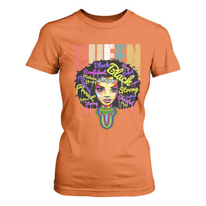 Black Queen T Shirt For Women Proud Melanin Strong Educated Retro Vintage TS01 Orange Print Your Wear