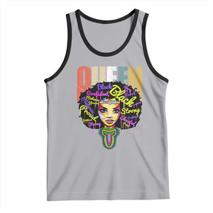 Black Queen Tank Top Proud Melanin Strong Educated Retro Vintage TS01 Athletic Heather Black Print Your Wear