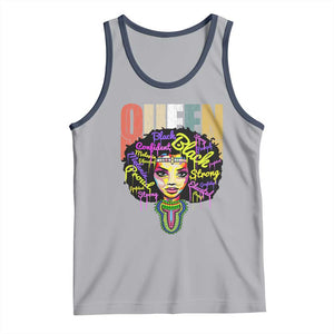 Black Queen Tank Top Proud Melanin Strong Educated Retro Vintage TS01 Athletic Heather Navy Print Your Wear