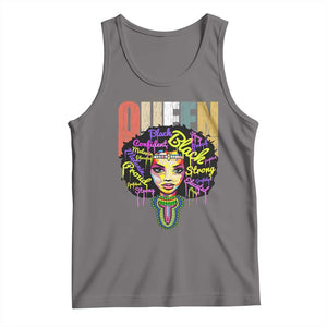 Black Queen Tank Top Proud Melanin Strong Educated Retro Vintage TS01 Deep Heather Print Your Wear