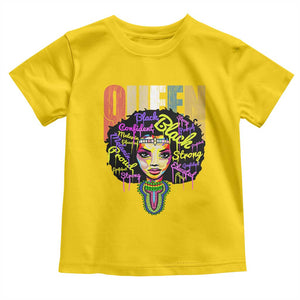 Black Queen Toddler T Shirt Proud Melanin Strong Educated Retro Vintage TS01 Daisy Print Your Wear