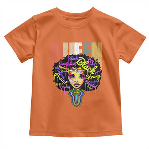 Black Queen Toddler T Shirt Proud Melanin Strong Educated Retro Vintage TS01 Orange Print Your Wear