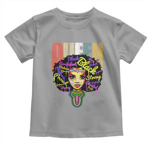 Black Queen Toddler T Shirt Proud Melanin Strong Educated Retro Vintage TS01 Sport Gray Print Your Wear