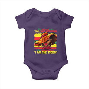 Proud Black African American Ladies Baby Onesie Black History Month TS01 Purple Print Your Wear