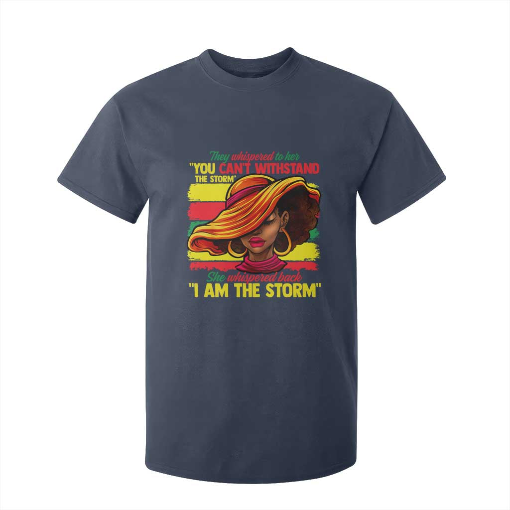 Proud Black African American Ladies T Shirt For Kid Black History Month TS01 Navy Print Your Wear