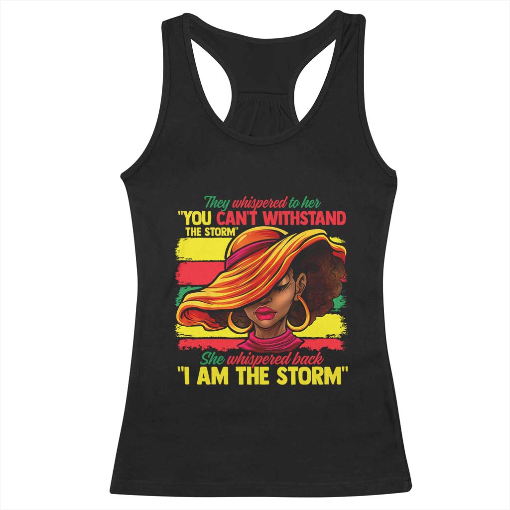 Proud Black African American Ladies Racerback Tank Top Black History Month TS01 Black Print Your Wear