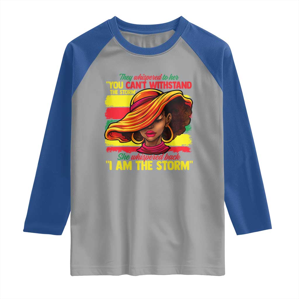 Proud Black African American Ladies Raglan Shirt Black History Month TS01 Sport Gray Royal Print Your Wear