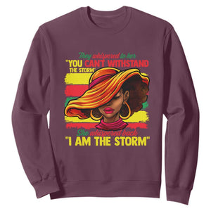 Proud Black African American Ladies Black History Month Sweatshirt TS01 Maroon Printyourwear