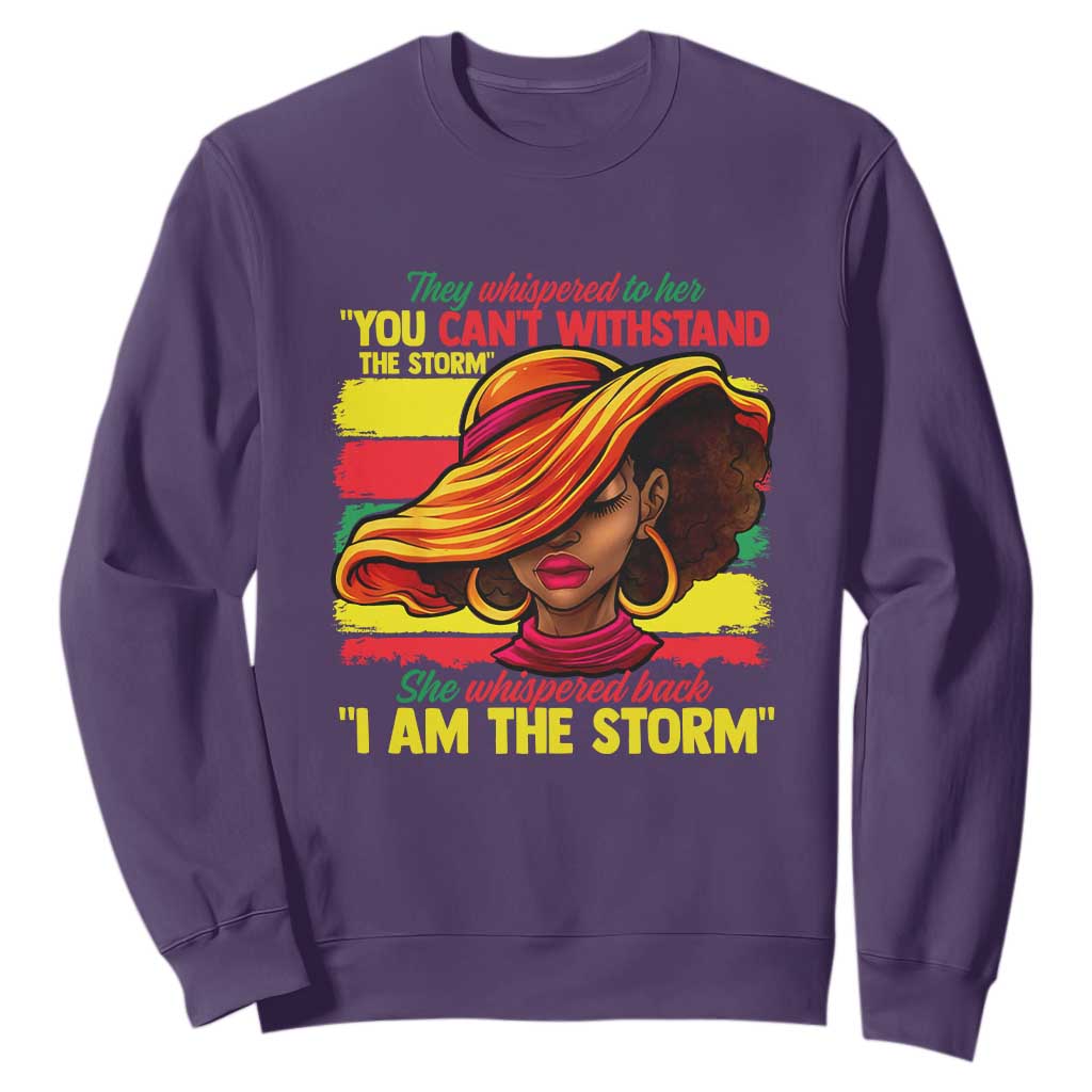 Proud Black African American Ladies Black History Month Sweatshirt TS01 Purple Printyourwear