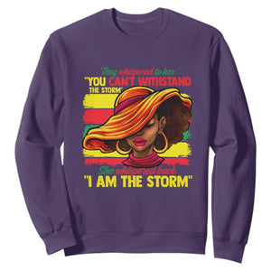 Proud Black African American Ladies Black History Month Sweatshirt TS01 Purple Printyourwear