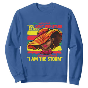Proud Black African American Ladies Black History Month Sweatshirt TS01 Royal Blue Printyourwear