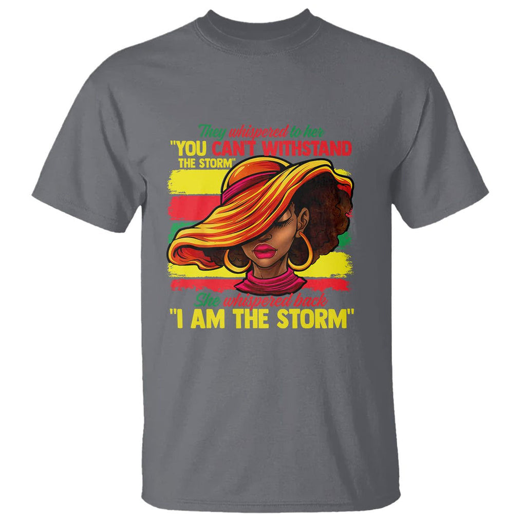 Proud Black African American Ladies Black History Month T Shirt TS01 Charcoal Printyourwear