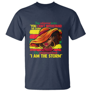 Proud Black African American Ladies Black History Month T Shirt TS01 Navy Printyourwear