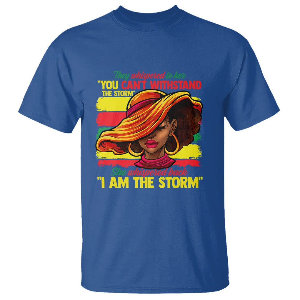 Proud Black African American Ladies Black History Month T Shirt TS01 Royal Blue Printyourwear