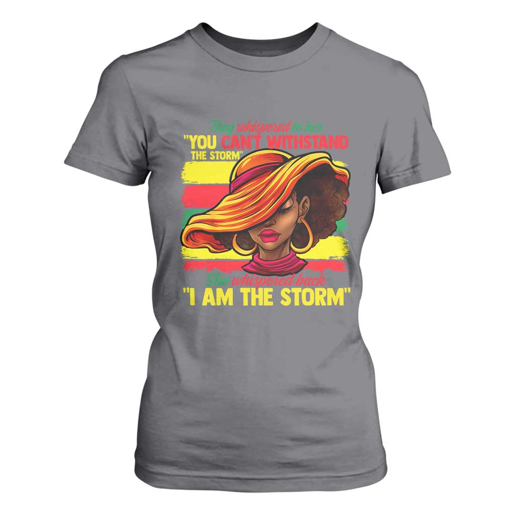 Proud Black African American Ladies T Shirt For Women Black History Month TS01 Charcoal Print Your Wear