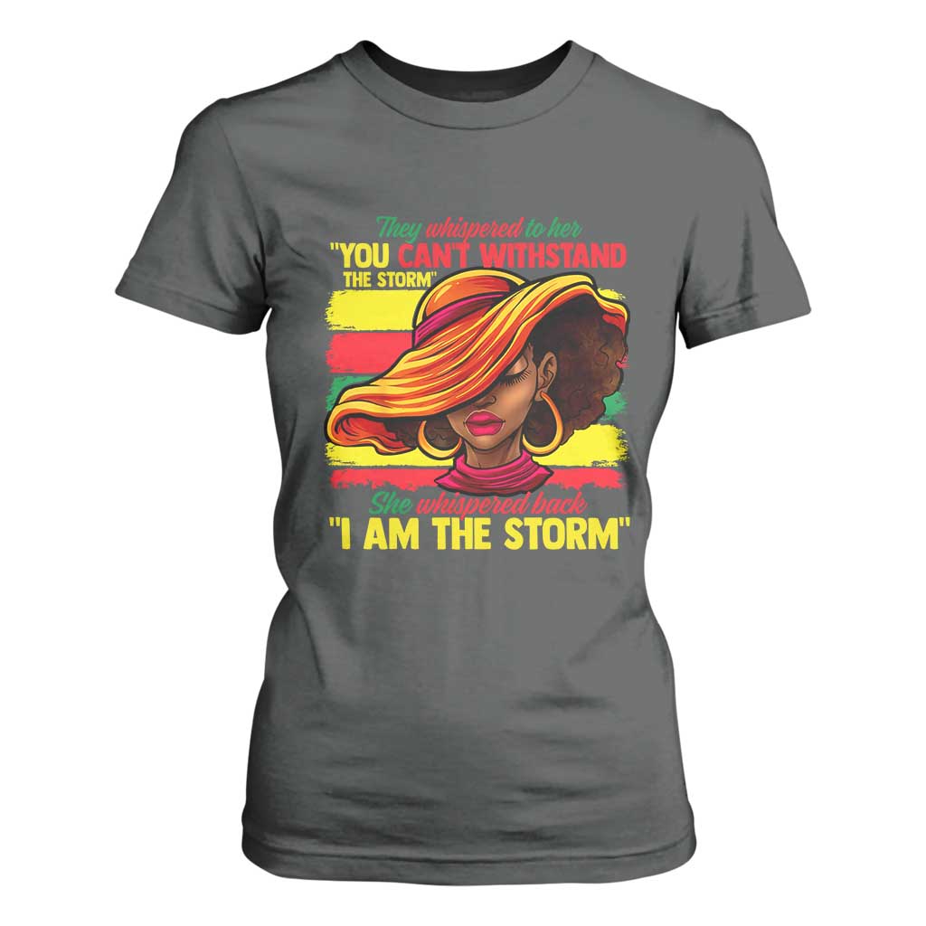 Proud Black African American Ladies T Shirt For Women Black History Month TS01 Dark Heather Print Your Wear