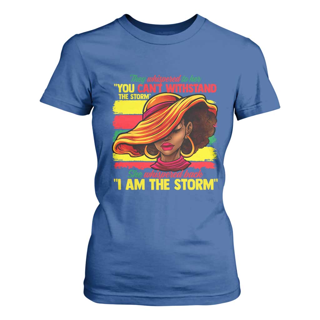 Proud Black African American Ladies T Shirt For Women Black History Month TS01 Royal Blue Print Your Wear