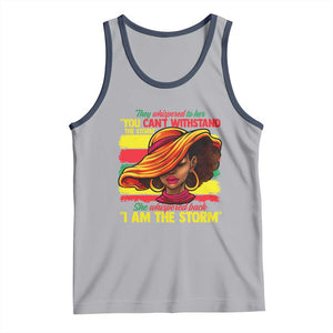 Proud Black African American Ladies Tank Top Black History Month TS01 Athletic Heather Navy Print Your Wear
