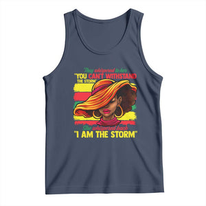 Proud Black African American Ladies Tank Top Black History Month TS01 Navy Print Your Wear